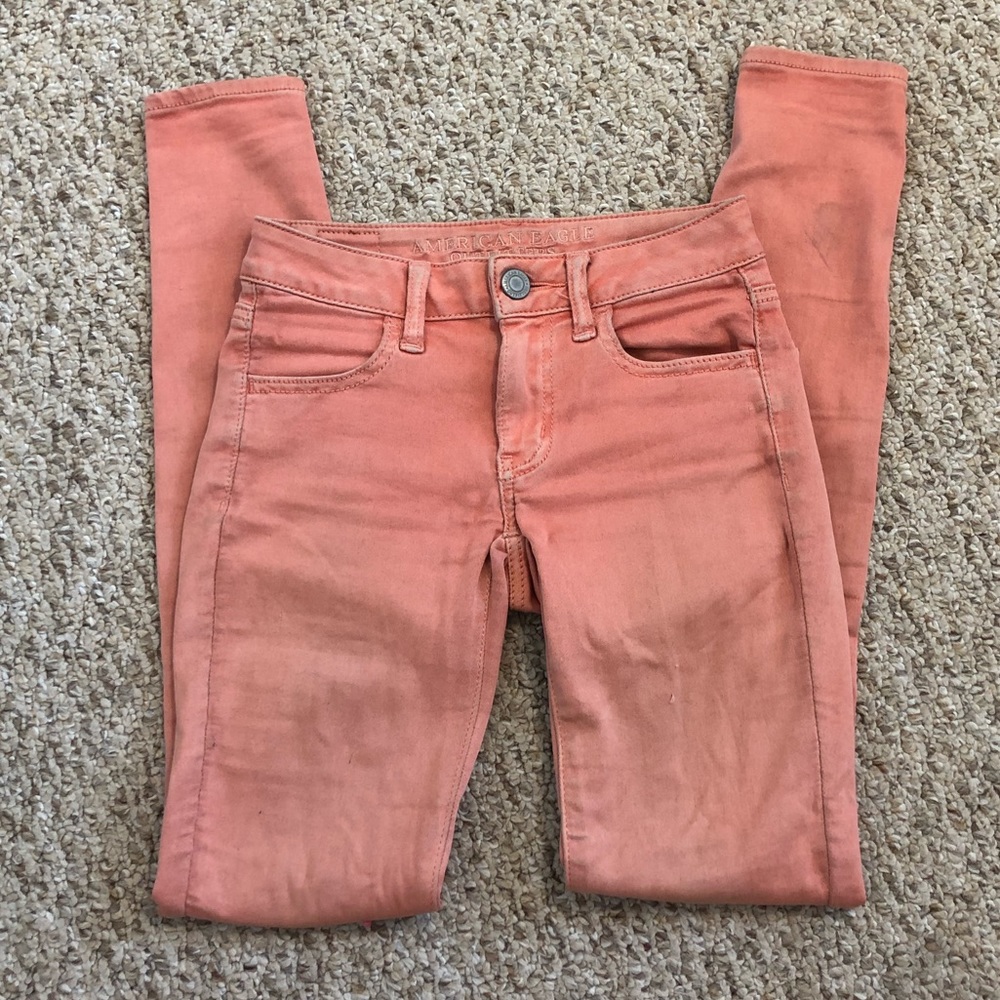 American Eagle AE Coral Super Stretch Jeggings